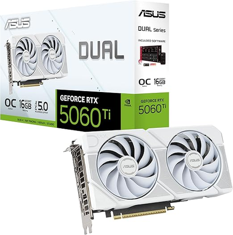 ASUS Dual GeForce RTX™ 5060 Ti 16GB GDDR7 White OC Edition