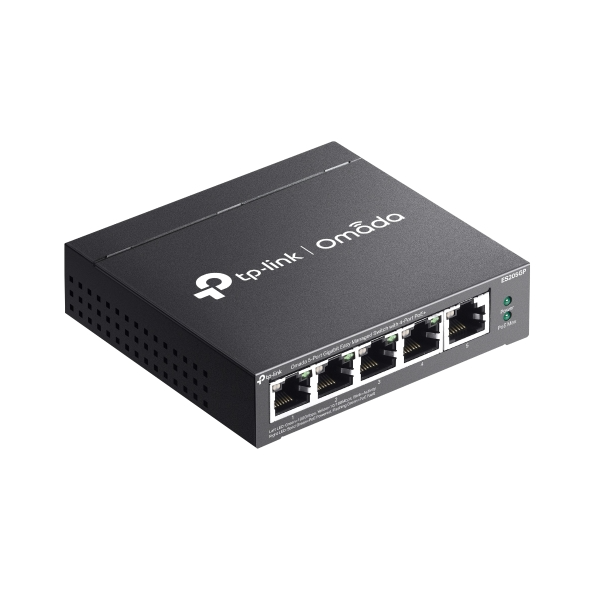 Switch TP-Link Omada ES205GP 5*Port_RJ45/4P_POE/65W/Cloud/Đen