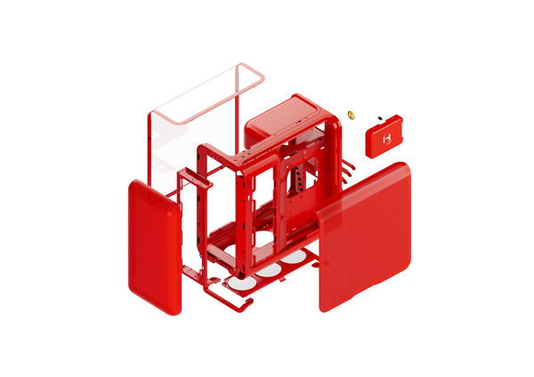 Case HYTE X50 Tempered Glass E-ATX (Panel Cherry)