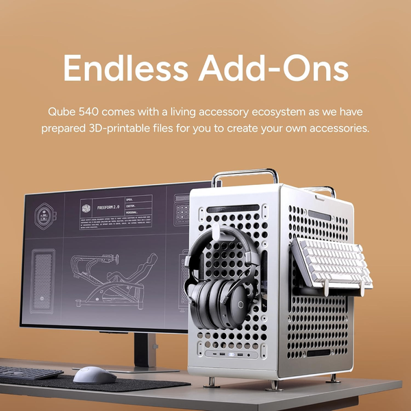 Case Cooler Master QUBE 540 Moonstone ATX Mid-Tower Q540-LGNN-S00