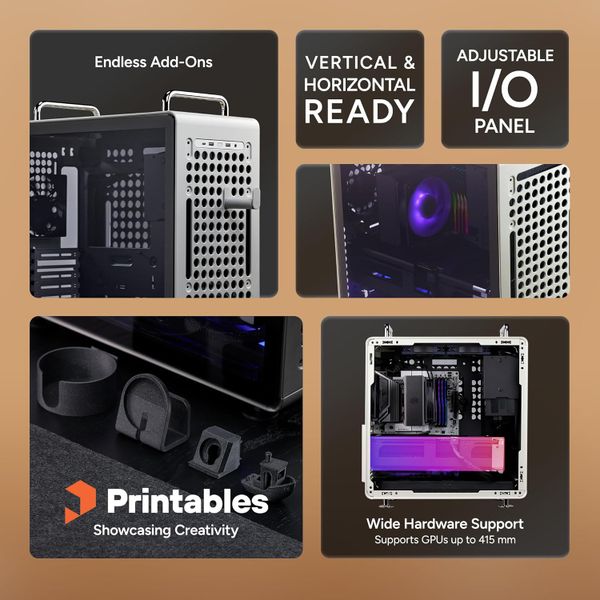 Case Cooler Master QUBE 540 Moonstone ATX Mid-Tower Q540-LGNN-S00