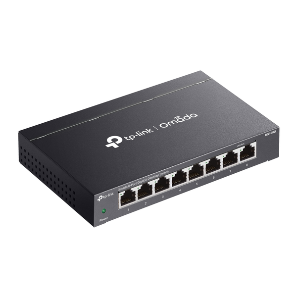 Switch TP-Link Omada DS108G 8-Port/1000Mbps/RJ45/IEEE 802.3x/802.1p/DSCP QoS/IGMP/Đen
