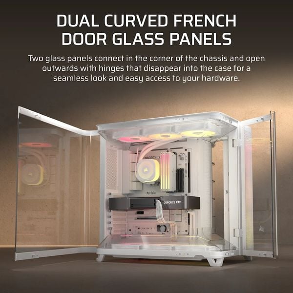 Vỏ máy tính Corsair AIR 5400 RS-R ARGB Tempered Glass Mid-Tower, White CC-9011319-WW