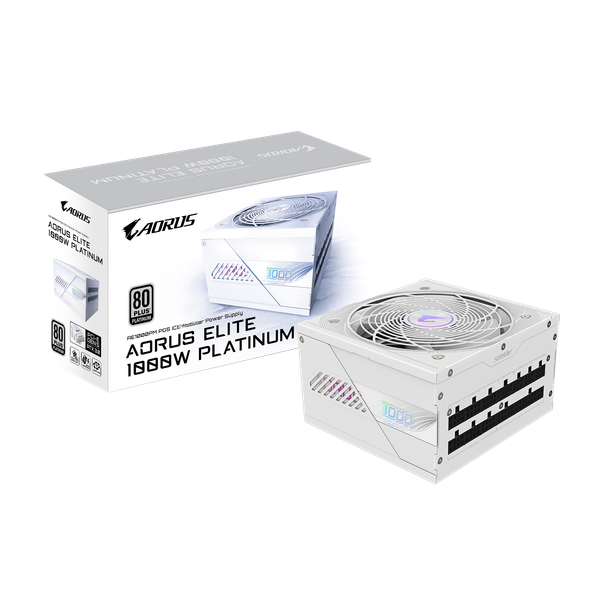 Nguồn máy tính GIGABYTE GP-AE1000PM PG5 ICE1000W/80 Plus Platinum/Fully modular/ATX 3.0/PCIeG5/TRẮNG
