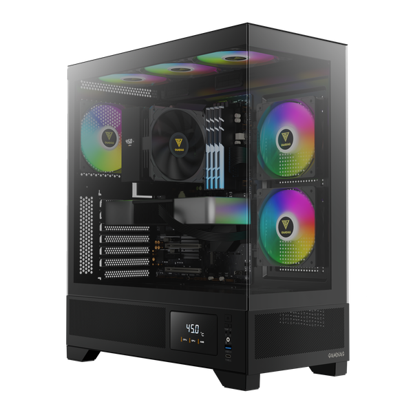 Case Gamdias ATLAS M1 ARGB - Kèm 3 Fan PWM ARGB Syncmain có Controller Hub 6 Slot