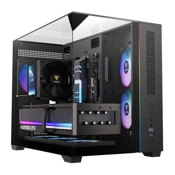 Case Gamdias ATLAS M3M - Kèm 3 Fan ARGB Syncmain có Controller Hub