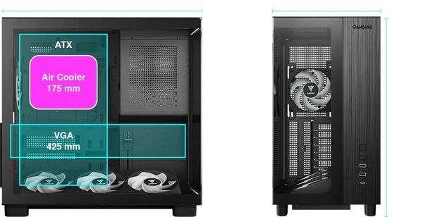 Case Gamdias ATLAS M4 - Kèm 4 Fan ARGB syncmain