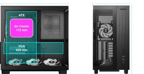 Case Gamdias ATLAS M4 - Kèm 4 Fan ARGB syncmain