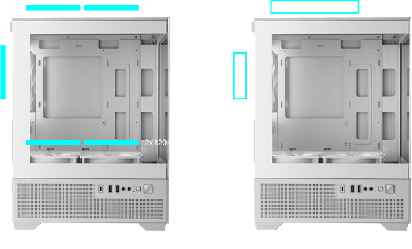 Case Gamdias AURA GC9M Elite ARGB White