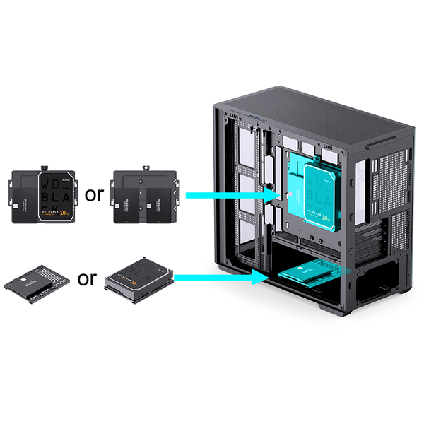 Case Jonsbo D300 Black M-ATX