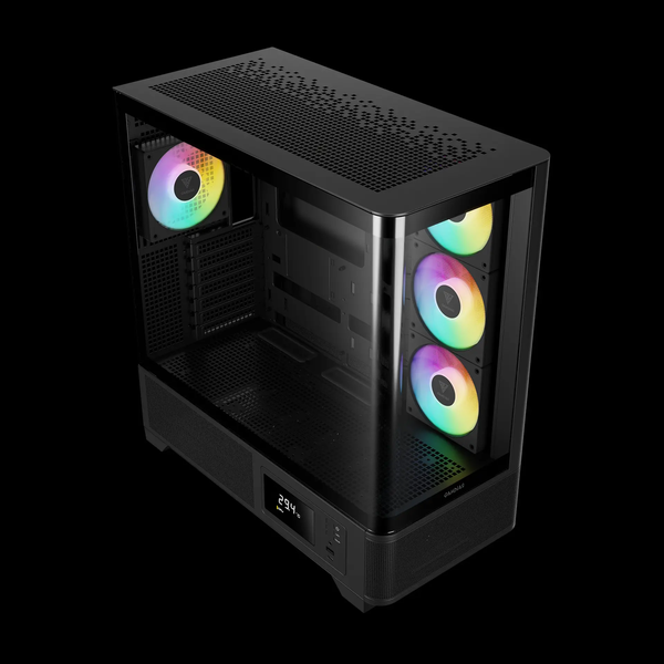 Case Gamdias ATLAS P2 CG - Sẵn 4 Fan ARGB Syncmain, đi kèm Controller Hub 8 slots