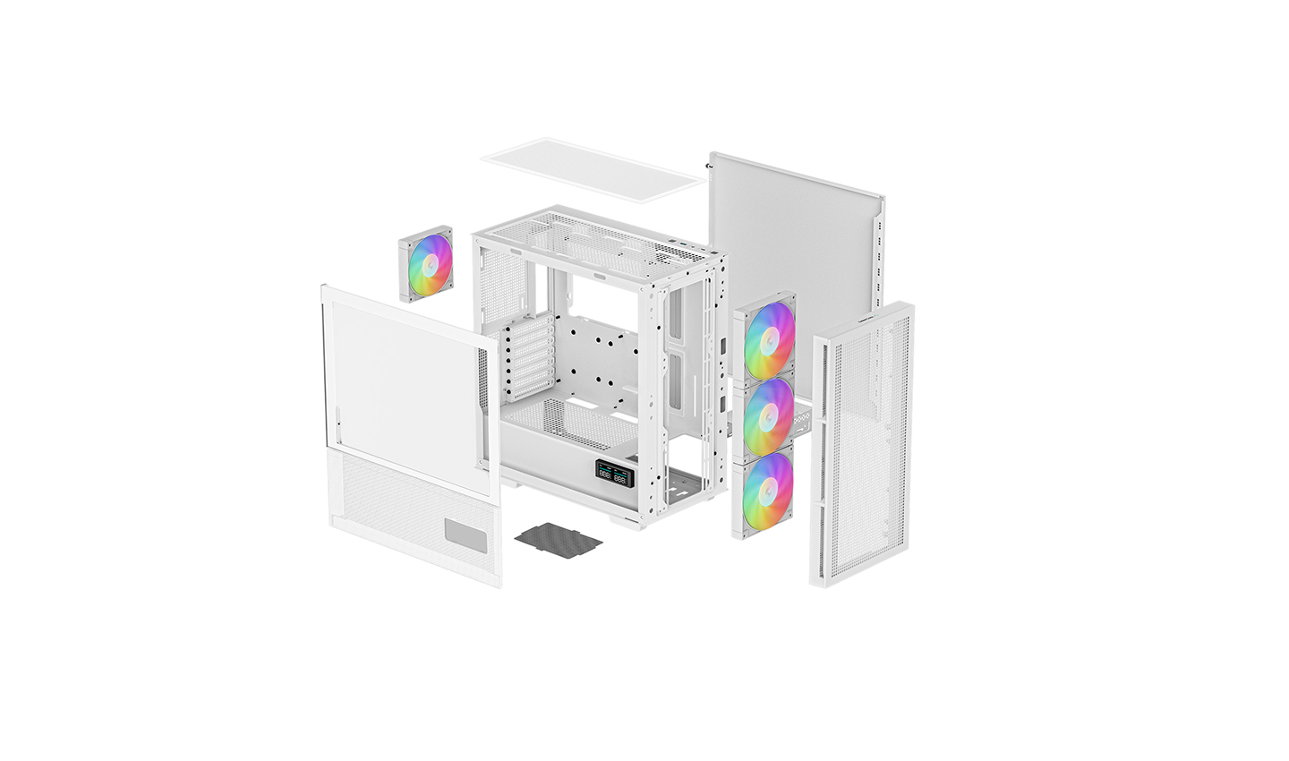 Case Deepcool CH560 DIGITAL WH Mid-tower ATX ARGB - White - 4F