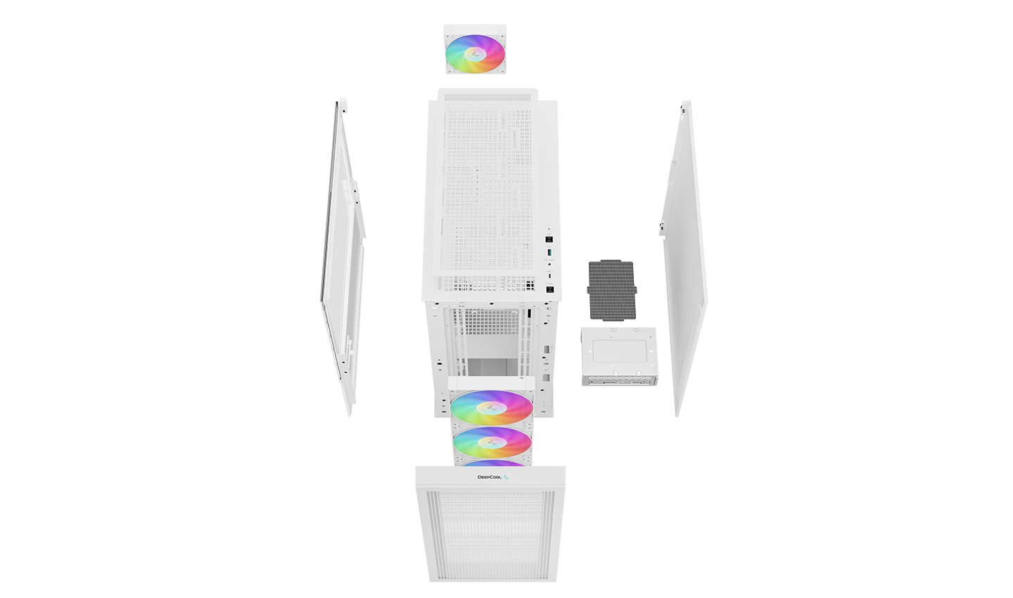Case Deepcool CH560 DIGITAL WH Mid-tower ATX ARGB - White - 4F