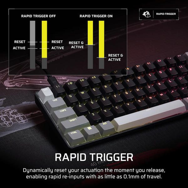 Bàn phím Corsair CLIPPER PRO MINI 60-CORE-BLK RGB CH-979101J-NA