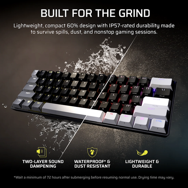 Bàn phím Corsair CLIPPER PRO MINI 60-CORE-BLK RGB CH-979101J-NA