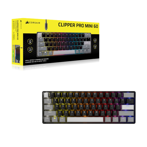 Bàn phím Corsair CLIPPER PRO MINI 60-CORE-BLK RGB CH-979101J-NA