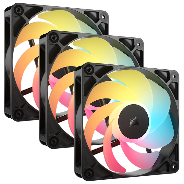 Bộ 3 quạt máy tính Corsair RS120-R ARGB Black CO-9050196-WW