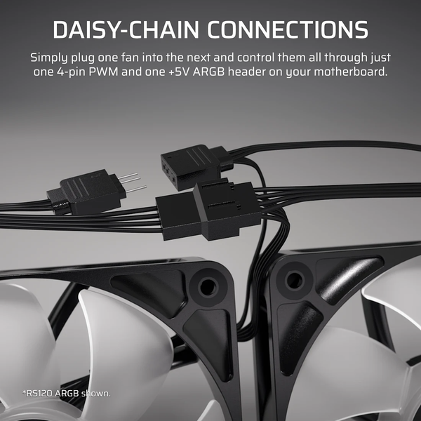 Bộ 3 quạt máy tính Corsair RS120-R ARGB Black CO-9050196-WW