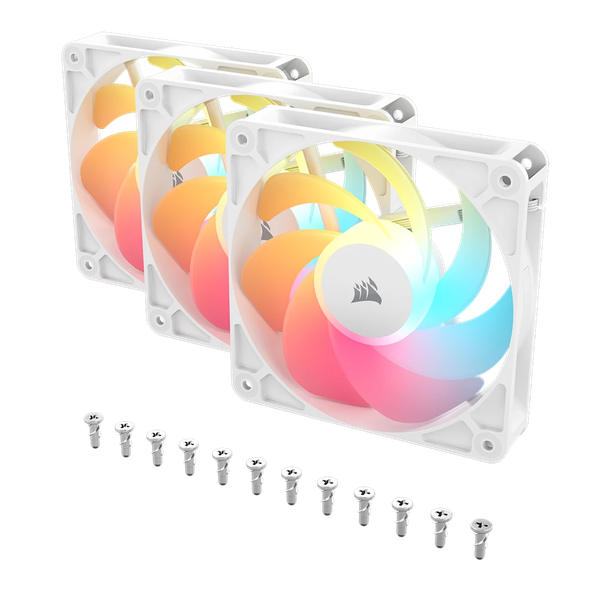 Bộ 3 quạt máy tính Corsair RS120-R ARGB White CO-9050197-WW