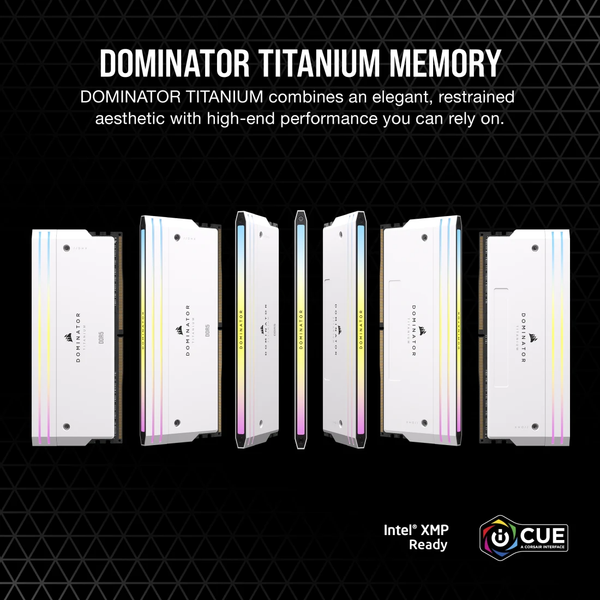 Ram PC Corsair DDR5 6000MT/s 64GB 2x32GB XMP 3.0 DOMINATOR TITANIUM White for AMD CMP64GX5M2B6000Z30W