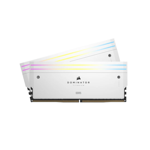 Ram PC Corsair DDR5 6000MT/s 64GB 2x32GB XMP 3.0 DOMINATOR TITANIUM White for AMD CMP64GX5M2B6000Z30W
