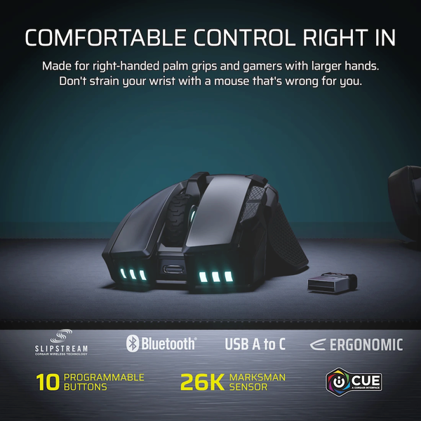 Chuột không dây Corsair IRONCLAW WL SE-BLK-RGB CH-9317110-WW