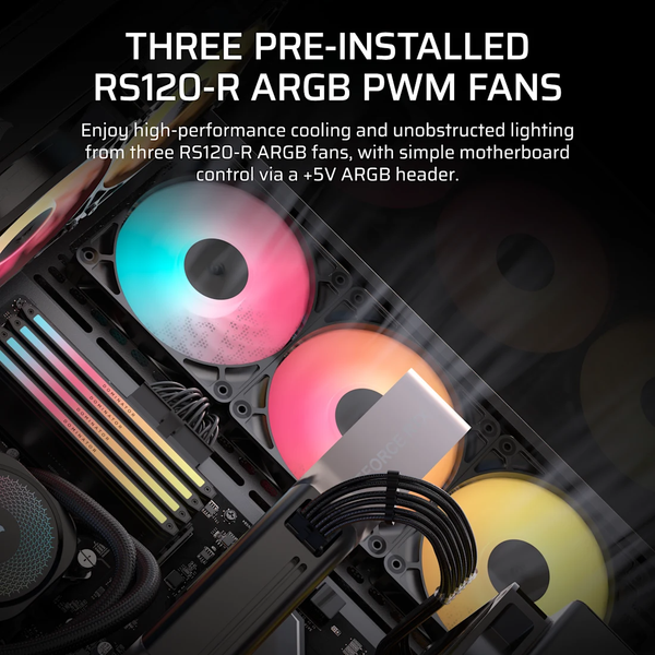 Vỏ máy tính Corsair 3500X RS-R ARGB Tempered Glass Mid-Tower, Black CC-9011322-WW