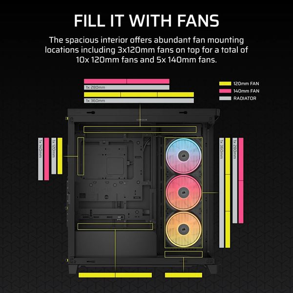 Vỏ máy tính Corsair FRAME 4500X LX-R RGB iCUE LINK Panoramic