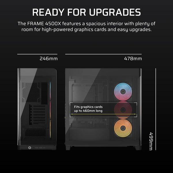 Vỏ máy tính Corsair FRAME 4500X LX-R RGB iCUE LINK Panoramic