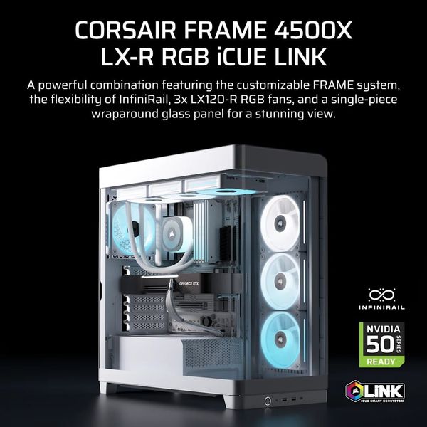 Vỏ máy tính Corsair FRAME 4500X LX-R RGB iCUE LINK Panoramic