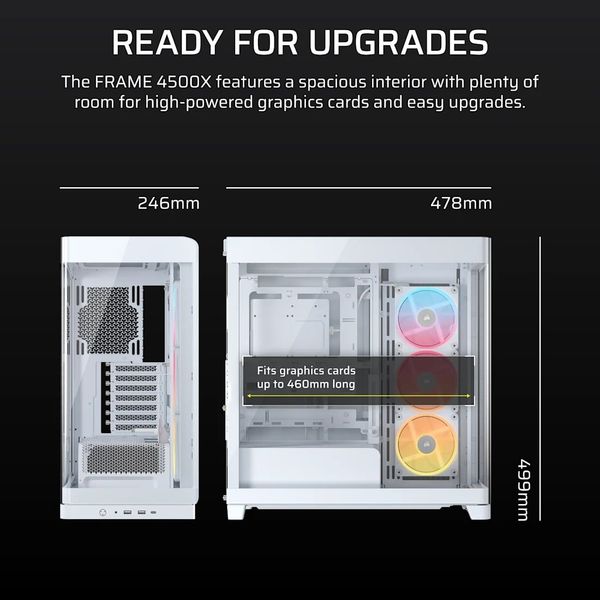 Vỏ máy tính Corsair FRAME 4500X LX-R RGB iCUE LINK Panoramic