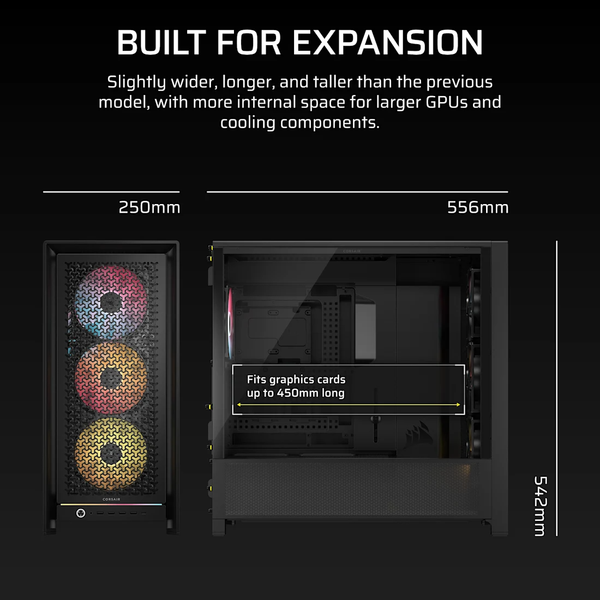 Vỏ máy tính Corsair FRAME 5000D RS ARGB Black CC-9011309-WW