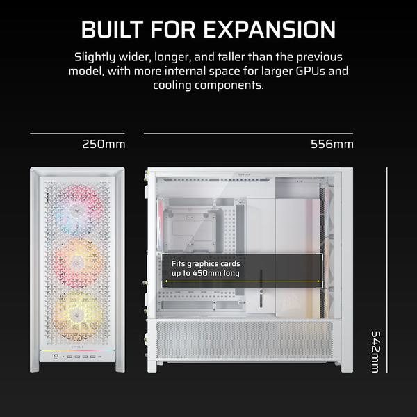 Vỏ máy tính Corsair FRAME 5000D RS ARGB White CC-9011310-WW