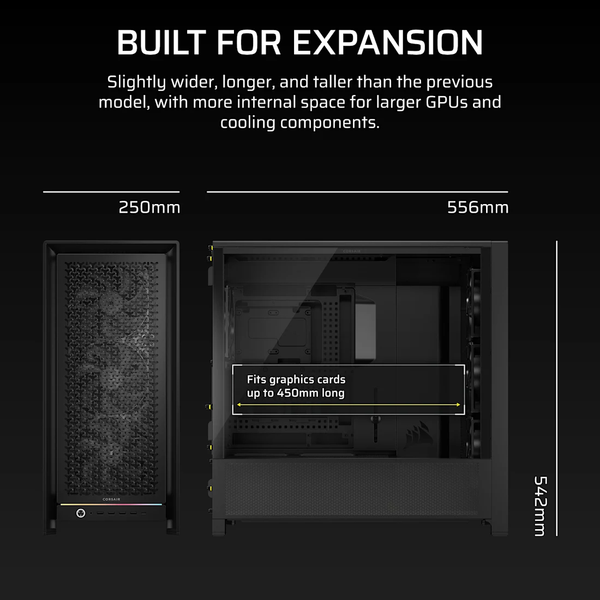Vỏ máy tính Corsair FRAME 5000D RS Black CC-9011307-WW