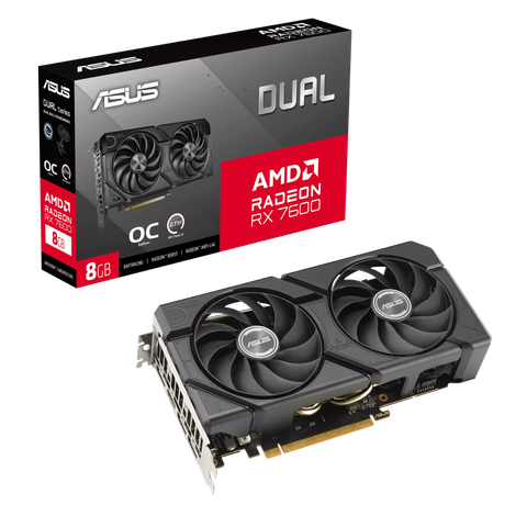 VGA ASUS Dual Radeon RX 7600 EVO OC Edition 8GB GDDR6 DUAL-RX7600-O8G-EVO