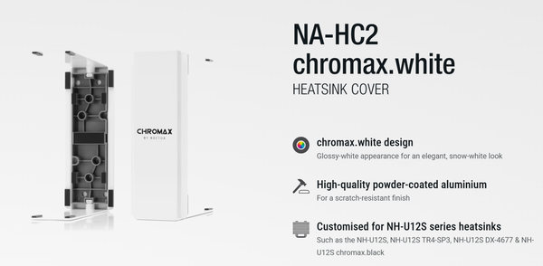 Noctua NA-HC2 Chromax White Heatsink Cover for NH-U12S
