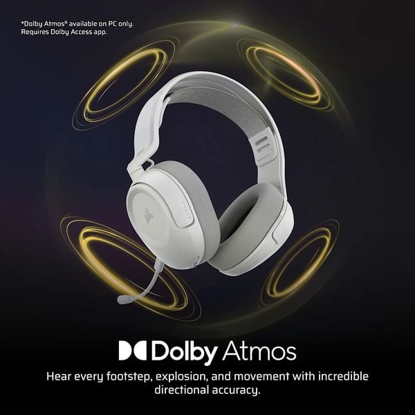 Tai nghe không dây Corsair HS35 v3 White CA-9011402-WW