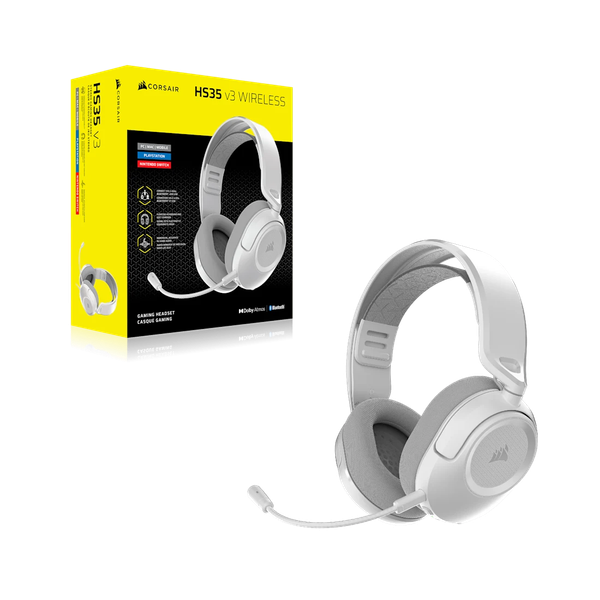 Tai nghe không dây Corsair HS35 v3 White CA-9011402-WW