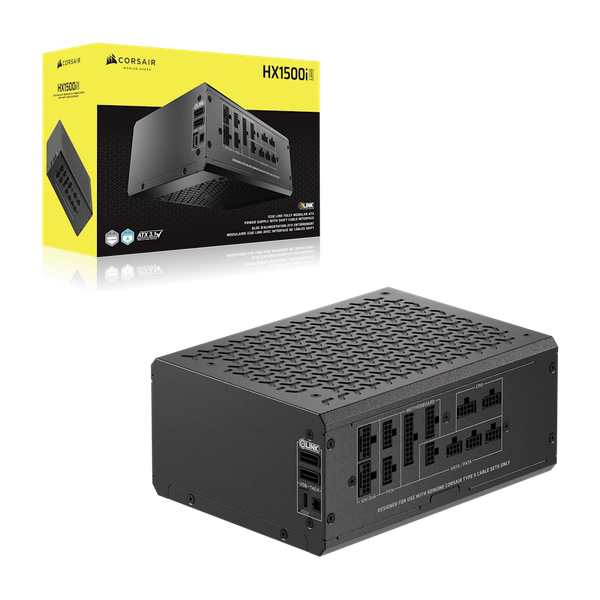 Nguồn máy tính Corsair HX1500i SHIFT ATX 3.1 & PCIe 5.1 - 80 Plus Platinum - Full Modul CP-9020269-NA