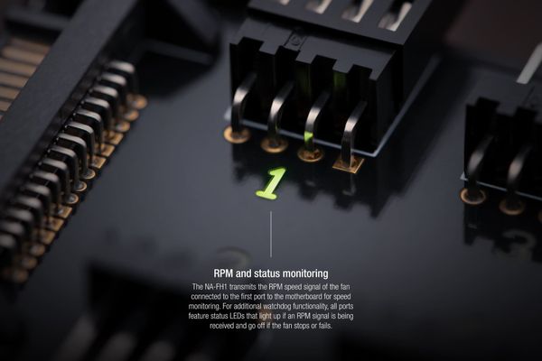 Noctua NA-FH1 8 Channel PWM Fan Hub for up to Eight 12V/5V 4-Pin PWM & 3-Pin Fans