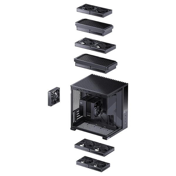 Case JONSBO D34 Black Micro-ATX