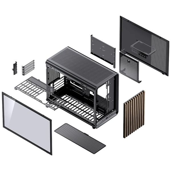 Case JONSBO D33 WOOD Black Micro-ATX