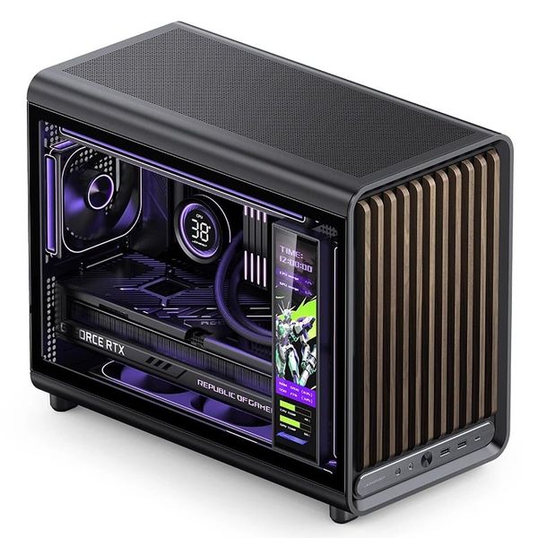Case JONSBO D33 WOOD Black Micro-ATX