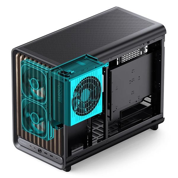 Case JONSBO D33 WOOD Black Micro-ATX