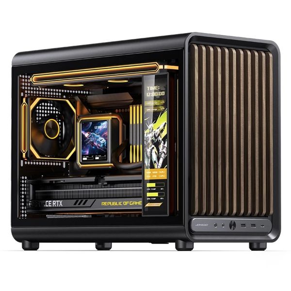 Case JONSBO D33 WOOD Black Micro-ATX