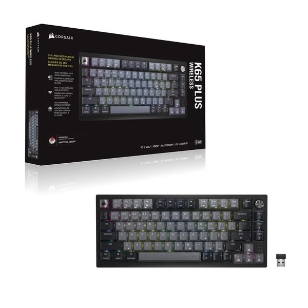 Bàn phím không dây Corsair K65 CSR RED-BLK-GREY-RGB CH-91D401L-NA