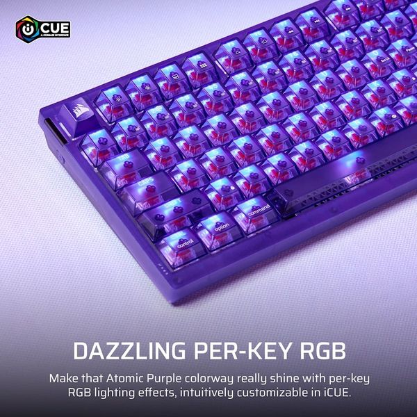 Bàn phím không dây Corsair K65 PLUS ATOMIC PURPLE RGB CH-91D421E-NA CH-91D421E-NA