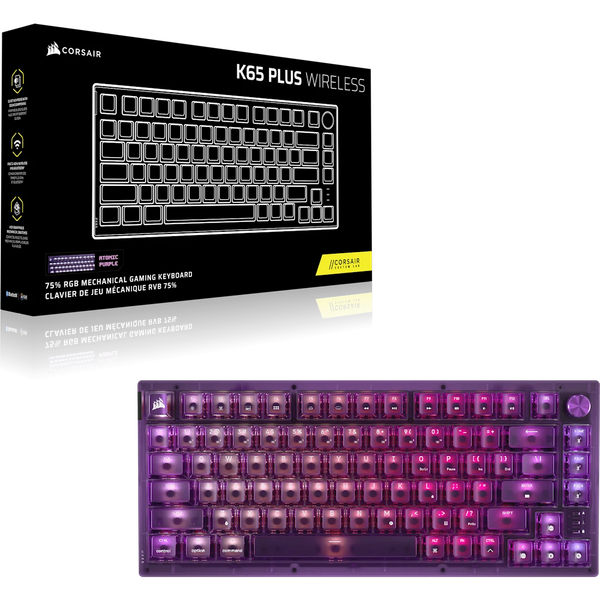 Bàn phím không dây Corsair K65 PLUS ATOMIC PURPLE RGB CH-91D421E-NA CH-91D421E-NA