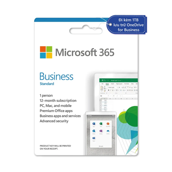 Phần mềm Microsoft 365 Bus Std Retail All Lng APAC EM SubPKL 1YR Onln DwnLd NR KLQ-00209