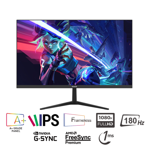 Màn hình Aiwa 23.8 inch monitor/ FHD/ IPS/ 180Hz/ 220cd/m²/ DP/ HDMI/ Audio Out/ Speaker/ USB/ MD2404-V